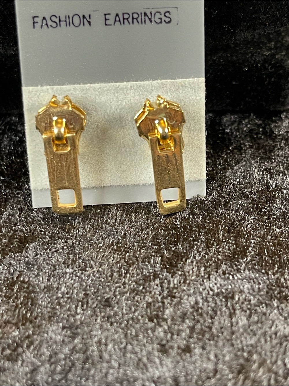 Vintage zipper slider necklace & earrings - Picture 2 of 3